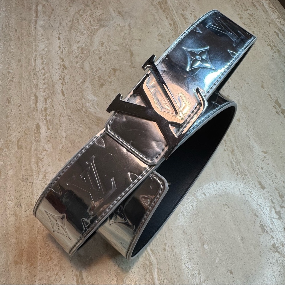 Louis Vuitton Silver Monogram Belt